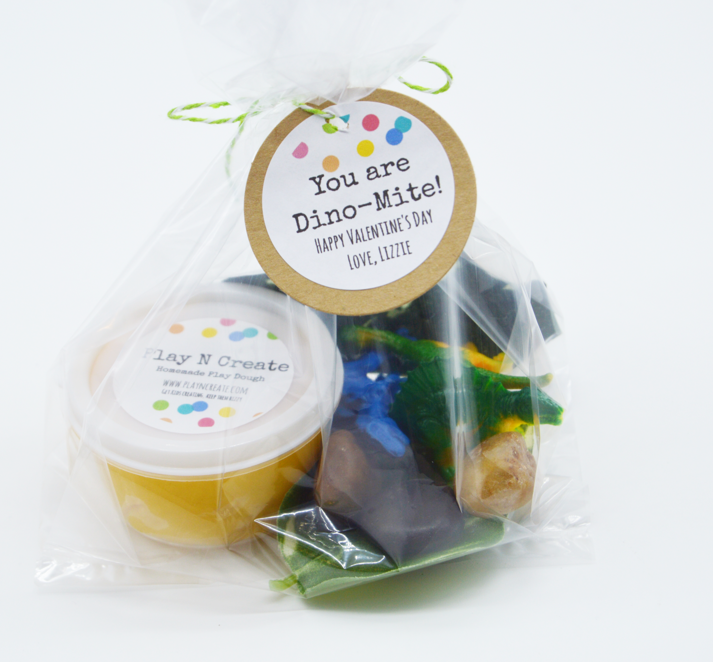 Dinosaur Personalized Valentine Party Favor Sets